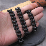 Black Biker Bracelet and Chain set