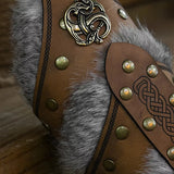 Medieval Leather Arm Guards - Gauntlet Wristbands for LARP & Cosplay