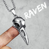 Raven Skull Gothic Necklace
