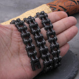 Black Biker Bracelet and Chain set