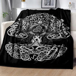 Vikings Norse Mythology Odin Valhalla Symbols - Soft Plush Blankets