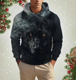 Norse Wolf Print Hoodie | Lightweight Unisex Pullover