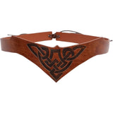 Viking Medieval Embossed Leather Headband