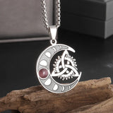Celtic Knot Moon Trinity Symbol Necklace