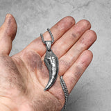 Carved Wolf Teeth Necklace