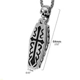 coffin that opens inside and lies a skeleton inside