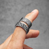 Viking Celtic Knot Ring – Stainless Steel Norse Band for Men
