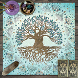 Tree of Life Tarot Rune Altar Cloth