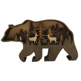 Bear & Elk Handcrafted Wood Ornament
