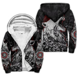 Viking Wolf Vegvisir Zip Hoodie - Norse Mythology Jacket