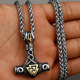 Viking Mjolnir Rune Amulet Necklace