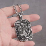 Vikings Rune Symbol Thor Hammer Pendant Necklace