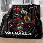 Vikings Norse Mythology Odin Valhalla Symbols - Soft Plush Blankets