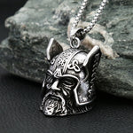 Odin Head Pendant Necklace