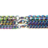 Colorful Cuban Link Chain Necklace – Stainless Steel