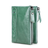 Genuine Leather Short Coin Wallet