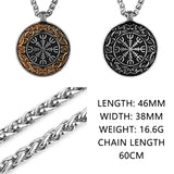 Viking Symbols Vegvisir Valknut Necklace