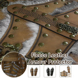 Medieval Leather Arm Guards - Gauntlet Wristbands for LARP & Cosplay