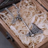 Viking Compass Axe Necklace