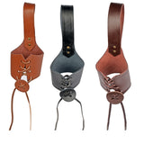 Viking Drinking Horn with Stand and Leather Holster