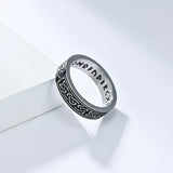 Vintage Runes Celtic Knot Stainless Steel Ring