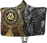 Viking Odin Hooded Blanket Norse Wearable Cloak