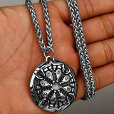 Viking Symbols Vegvisir Valknut Necklace