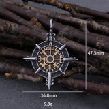 Viking Vegvisir Compass Necklace
