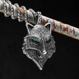 Viking Wolf Eye Gemstone Necklace
