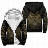 Norse God Odin Warm Jacket Fleece Zip Hoodie