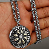Viking Symbols Vegvisir Valknut Necklace