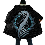 Viking Warriors Fleece Hooded Coat