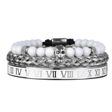 Luxury Crown Skull Bangle Bracelet