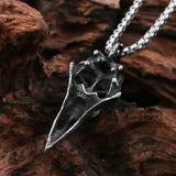 Crow Skull Pendant Necklace