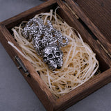 Gothic Three-Sided Skull Necklace
