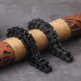 Black Biker Bracelet and Chain set