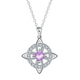 Birthstone Zirconia Pendant Necklace