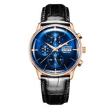 Luxury Chronograph Leather Watch