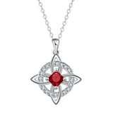 Birthstone Zirconia Pendant Necklace