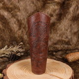 Viking Leather Bracers - Medieval Gauntlet Wristbands