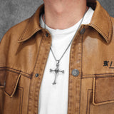 Skull Bone Cross Men's Necklaces - Gothic Punk Rock Jewelry