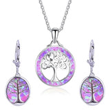 Tree of Life Pendant Necklace & Earrings Set