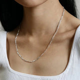 Silver Stainless Steel 3-8mm Figaro Chain