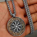 Viking Symbols Vegvisir Valknut Necklace
