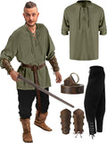 4 Pcs Men's Medieval Costume Set