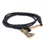 Viking Axe Leather Bracelet