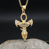 Eye of Horus Cross Egyptian Pendant Necklace