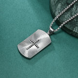 Square Zircon Cross Pendant Necklace