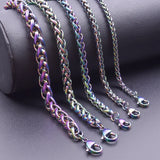 Rainbow Color Keel Chain Necklace
