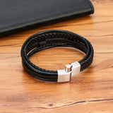 Multi-Layer Vintage Leather Braided Rope Bracelet